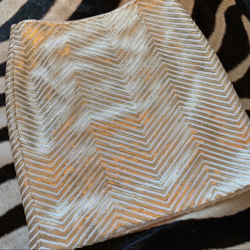 Banana Republic Full Sequin Chevron Skirt